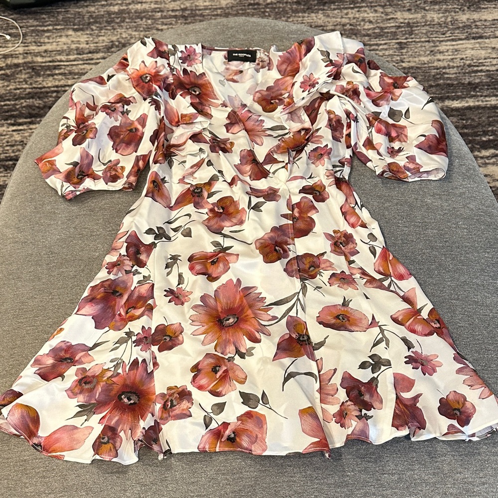 The Kooples Dusty Pink and Off-White Floral Dress